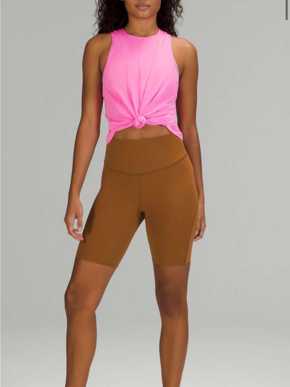 Lululemon High-Waist Brown Active Bike Shorts